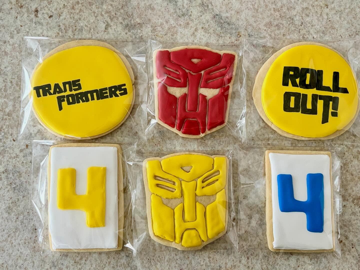 Transformers decorated cookies